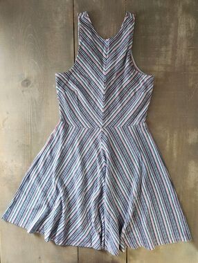Aeropostale Fit and Flare Multicolor Striped Dress - Size Small